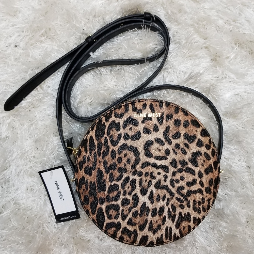 Nine West round cheetah crossbody